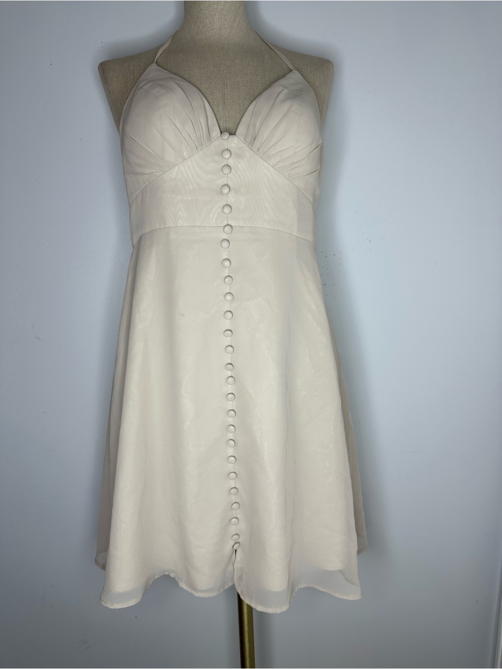 Azazie  Halter Sundress with Button Front